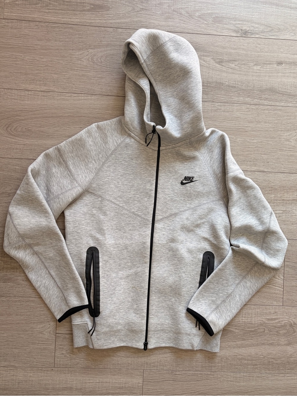 Nike Tech Fleece Windrunner Full Zip Hoodie Grey Black Men’s Small